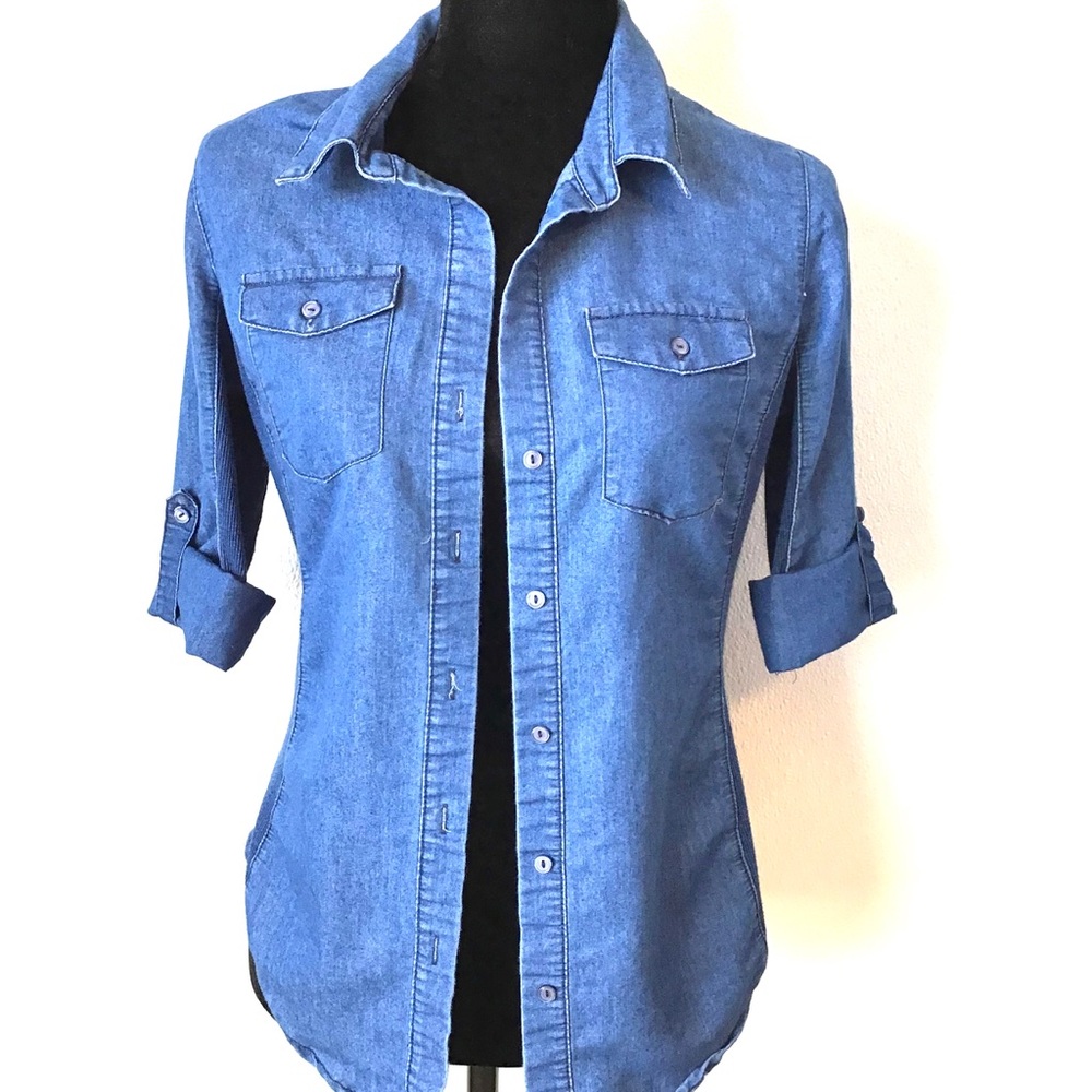 EUC CI SONO Jean Shirt Button Down Size Me…